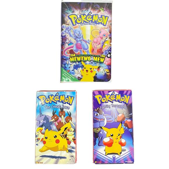 Na Other - Pokemon The First Movie, The Great Race and Fighting Tournament VHS Tape Lot